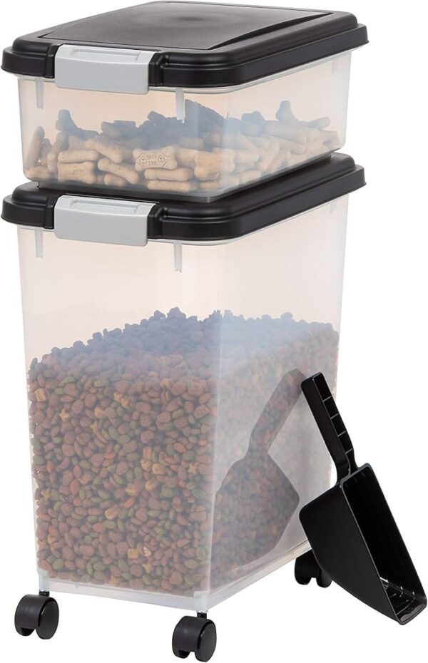 Dog Food Storage Container, 30 lbs & 11 lbs Combo