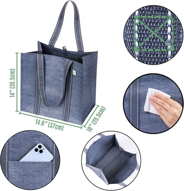 VENO 4 Pack Reusable Grocery Bags - Image 2